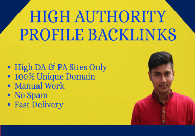 I will create 100+ high-quality Profile Creation Backlinks for your website