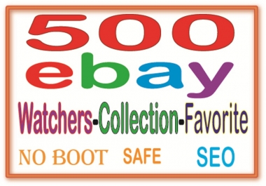 Ebay SEO Manually Add 500 Ebay watchers & collection & Visitors