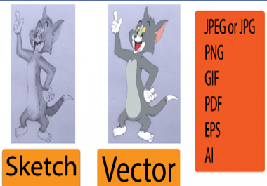 I will convert any sketch or idea into a vector