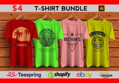 I will design custom,  trendy t shirt