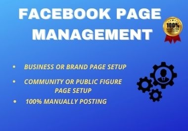 I will Manage and Create a Professional Facebook business or Public page