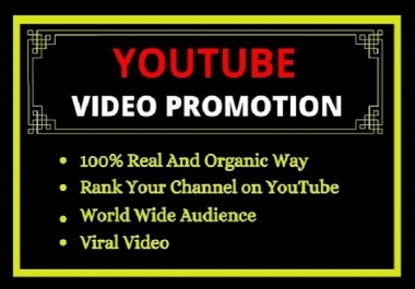 I will viral your youtube video with organic way
