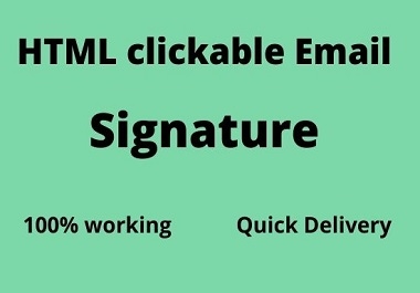 I will create professional clickable HTML email signature with responsive social icons
