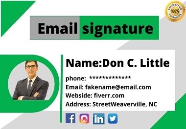 I will create beautiful clickable HTML email signature for outlook, gmail etc