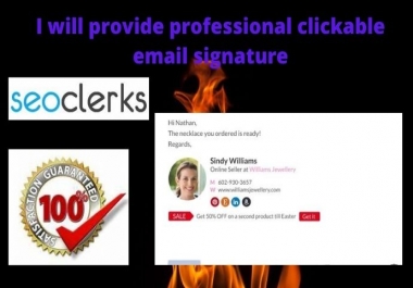 I will provide a professional Clickable Email Signature