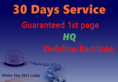 I will build a perfect monthly SEO dofollow backlinks with white hat SEO