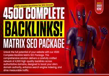 Skyrocket Your SEO with a 4500+ Complete Backlink Matrix