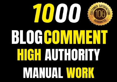 1000 high DA Blog Comments backlinks to increase your site ranking