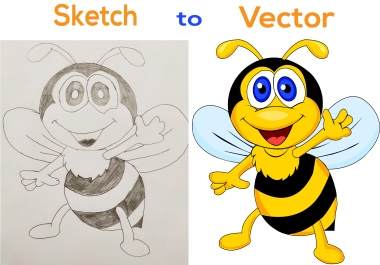 I will turn your sketch,  logo or any idea into vector