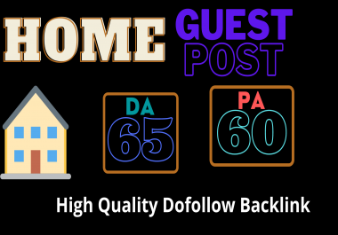 Home related Guest post on high DA PA website