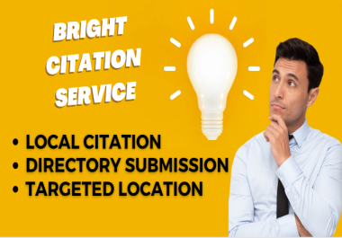 I will do 200 bright local citation and directory links for your targeted location