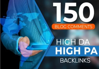 PayPal Accepted- I will build 150 dofollow high da/pa blog comments backlinks