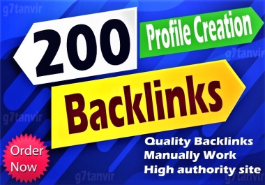 I will Provide 200 manually 90+ DA/PA profile backlinks