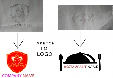 I will create professional logo from sketch or without Sketch
