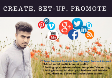 I will create, setup, and published social media accounts and page