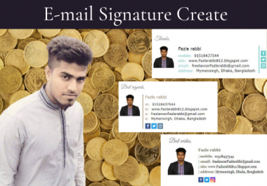 I will make a modern HTML email signature for outlook,  Gmail and apple