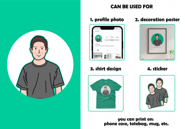 I will create minimalistic cartoon avatar of you