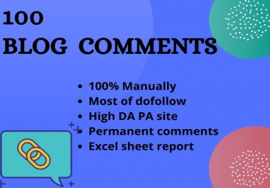 I Will Do 100 Blog comments Full Manually