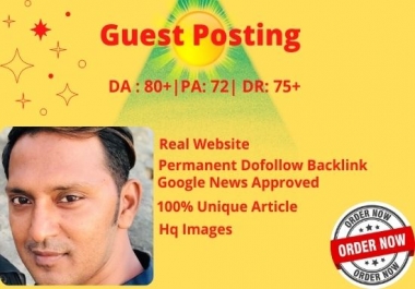 I will guest post on my google news approved DA57 website