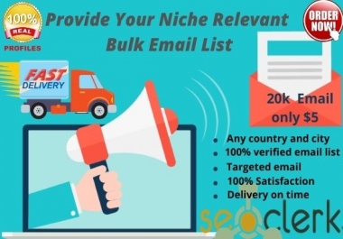 I have a huge collection of niche based email list and give you these fully verified email list