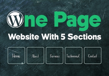 WordPress One Page Website With 5 Sections