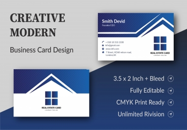I will design creative professional minimalist business card