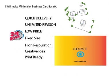 I will make unicqe minimalist Business card for you