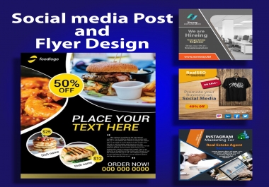I will design social media post and flyer for you