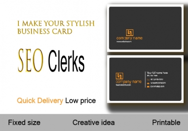 I will do stylish and professional business card design for you