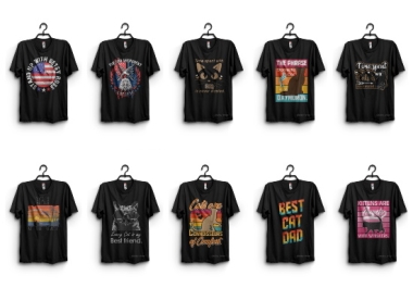 I do custom graphic t shirt design illustration for pod