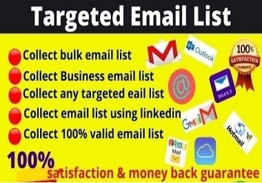 I will do 1000 any niche targeted email list for your email campaign