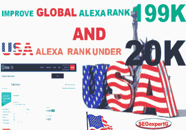 Improve GLOBAL,  USA,  OTHER Countries ALEXA RANKING - Quick Website GOOGLE Ranking to the very TOP
