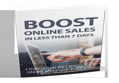 Boost online sales in less than 7 days in highly