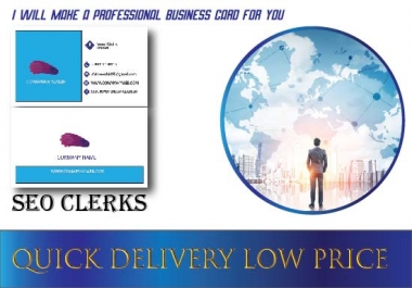 I will make professional and unique business card for you