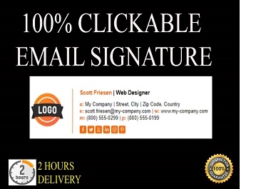 I will create HTML email signature within 2hrs