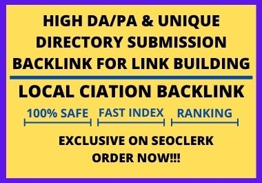 I will do 25 high rankings directory submission quality backlinks for SEO link building