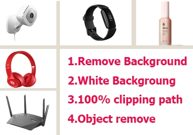 i will professionally remove background from 5 image