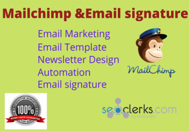 I will do a perfect Mailchimp email templet design and Html email signature.