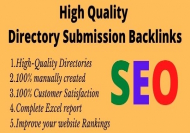 I will create 30 High Quality Directory Submission Backlinks
