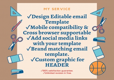 I will design responsive email template