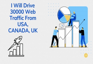 I Will Drive 30000 Web Traffic From USA Or CANADA Or UK