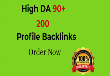 I will do high da 200 profile dofollow whitehat manual SEO backlinks