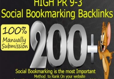 Provide 200 HQ Social Bookmarks Backlinks for your Website and Youtube