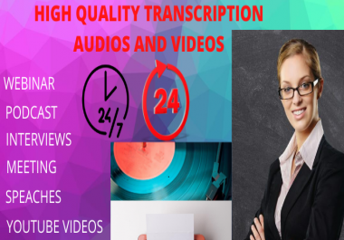 transcribe an English audio or video into text with accuracy