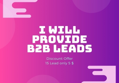 I will collect b2b lead generation and website data