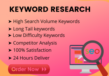 I will do perfect keywords and competitor research with your niche within 24 hours