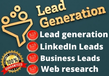 I will do B2B lead generation and web research Email list building