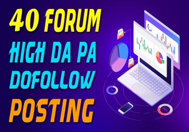Get Dofollow 40 Forum Profile Links to Skyrocket Website DA40-100