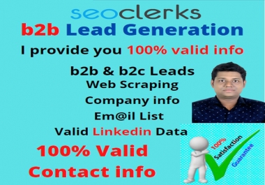 I will do lead generation and valid information
