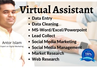 I will be your business or personal virtual assistance for any tusk